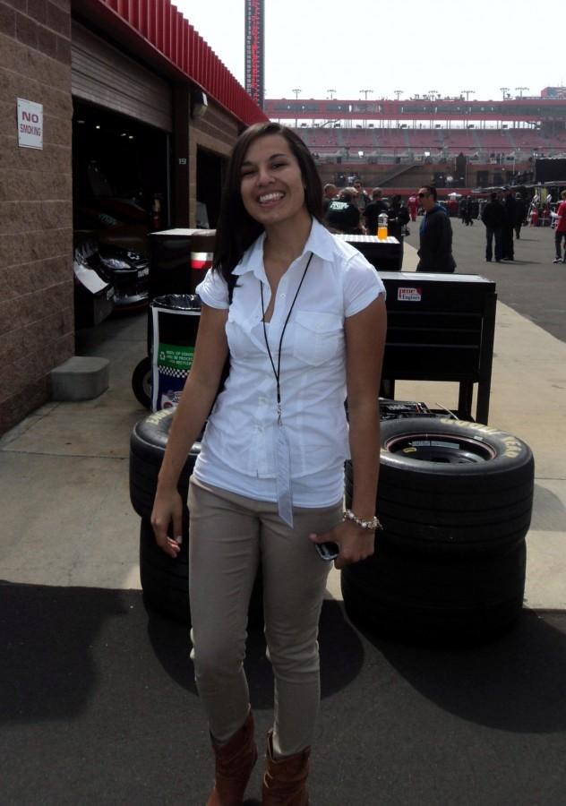 The Pepper Boughs Own Katie Richcreek Shadows Fox Reporter at NASCAR