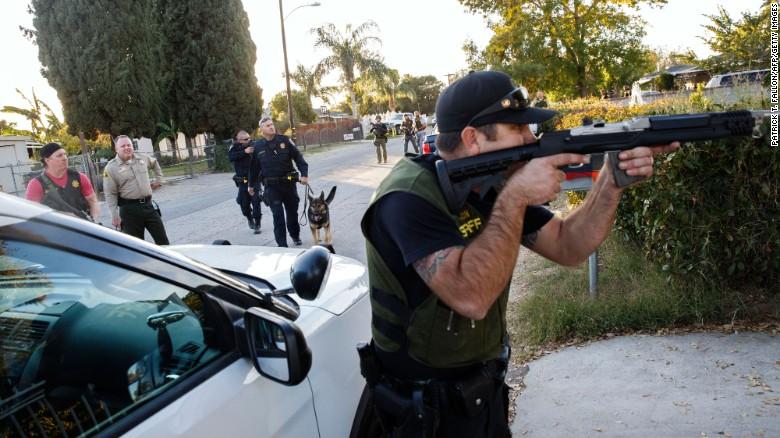 Law+Enforcement+Officers++respond+to+the+recent+terrorist+attack+in+San+Bernardino.