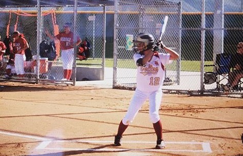 Loreal Fuerte, at bat in a recent game, represents the best of Colton softball