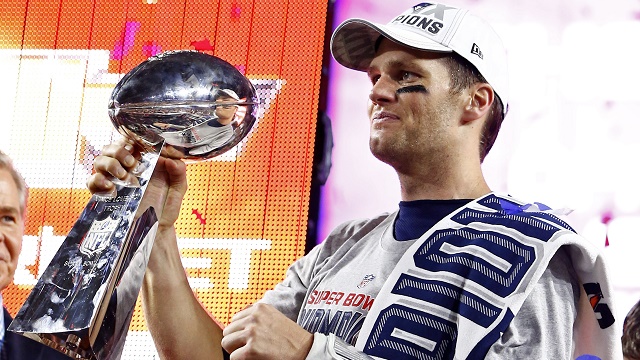 Tom Brady winning the Super Bowl Championship for the Fourth time in his illustrious career