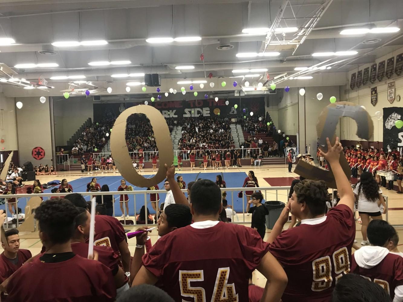 Pep rallies are a Colton High School tradition. This photo is from 2017.