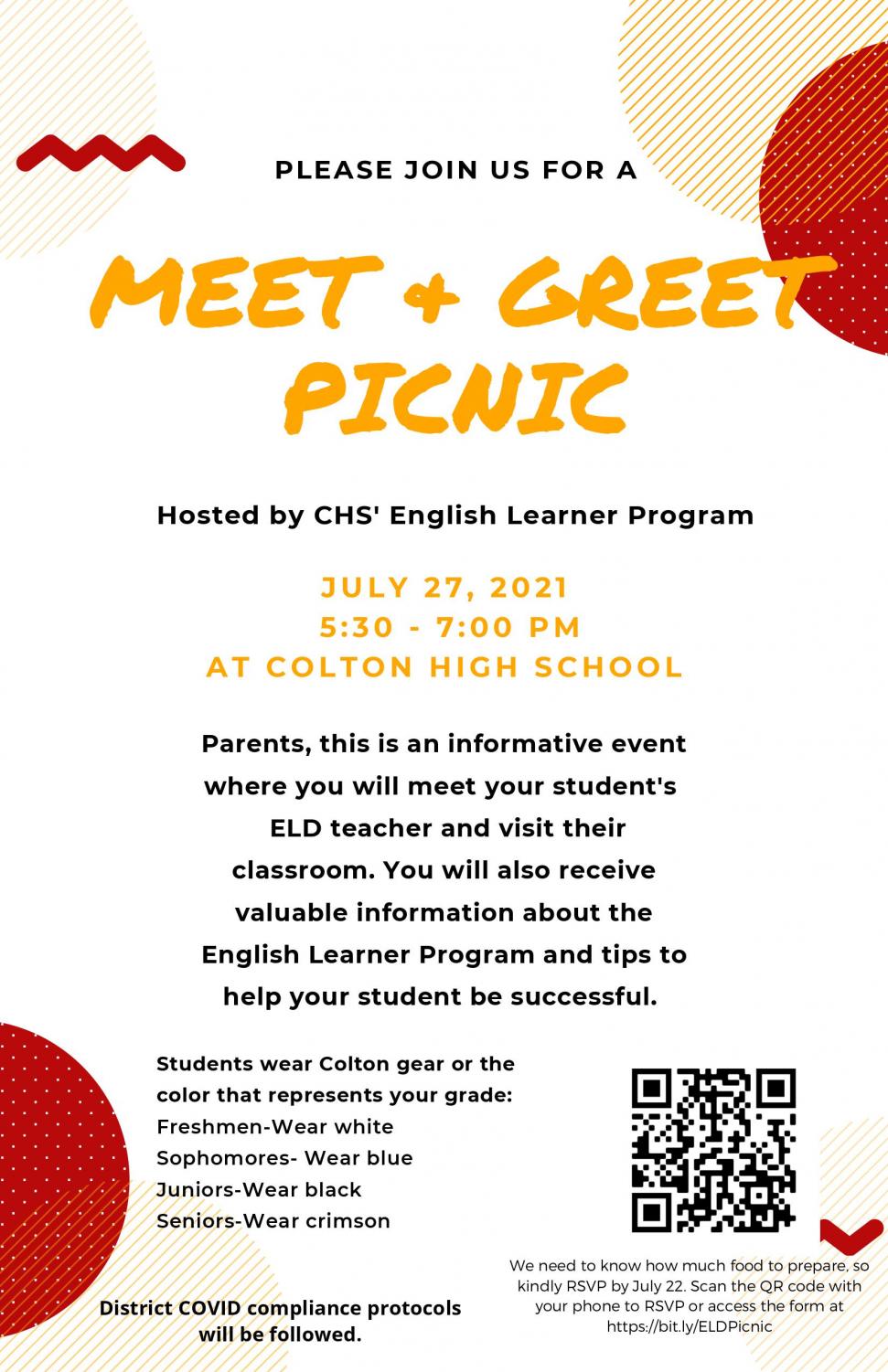 Chs El Program To Host Picnic For All El Students And Families – The 