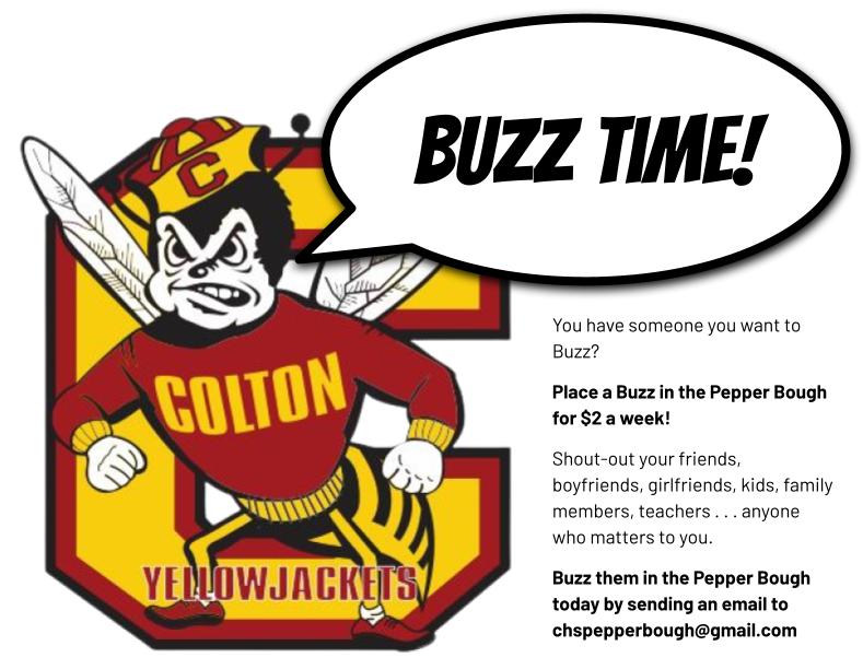 Pepper Bough is selling shout-outs, called Buzzes, to students and community members for as low as $2/week.