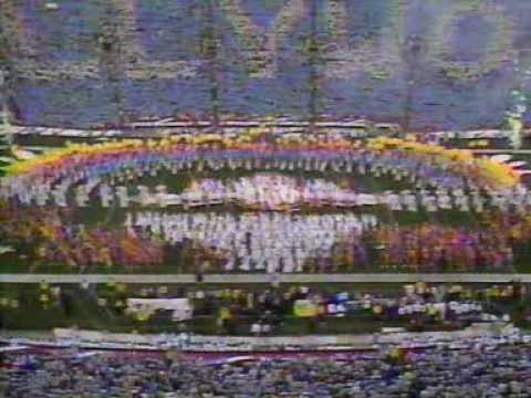 Colton High Marching Band students took part in Super Bowl XXI in Pasadena as the halftime entertainment.