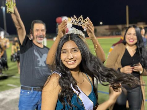 Dannya Diaz is crowned 2021 Homecoming Queen at the halftime coronation ceremony.