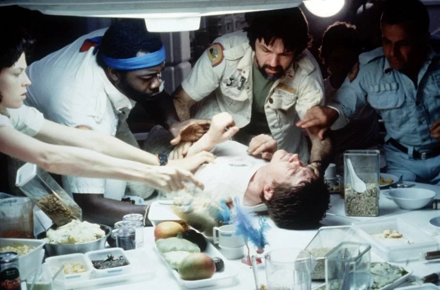 Breakfast is the worst time of day for horror to strike in 1979’s “Alien.”