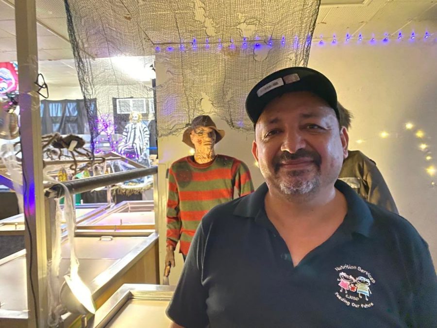 Cafeteria worker Christian Nuñez has been sharing his love for Halloween with the students of Colton for the last 15 years on the Scary Meal Service Line.