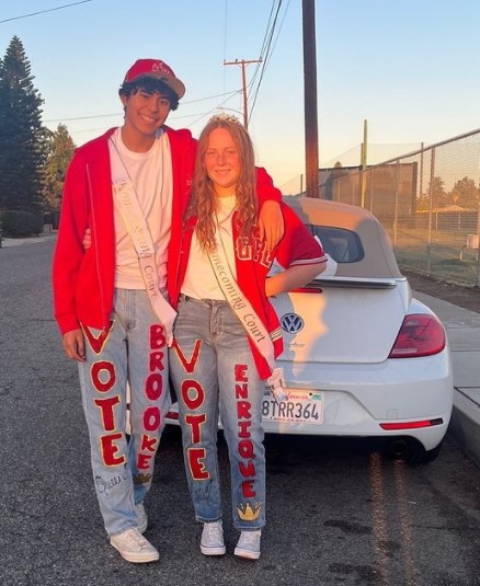 Enrique and his best friend, Brooke Carlson, have been supporting each other this entire Homecoming season.