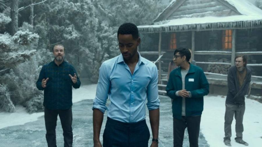 The characters in 2019s Escape Room find themselves in all sorts of intense, life-or-death situations, like in this scene in which the group of victims is forced into a room in which the freezing temperatures only makes for half of the terror.