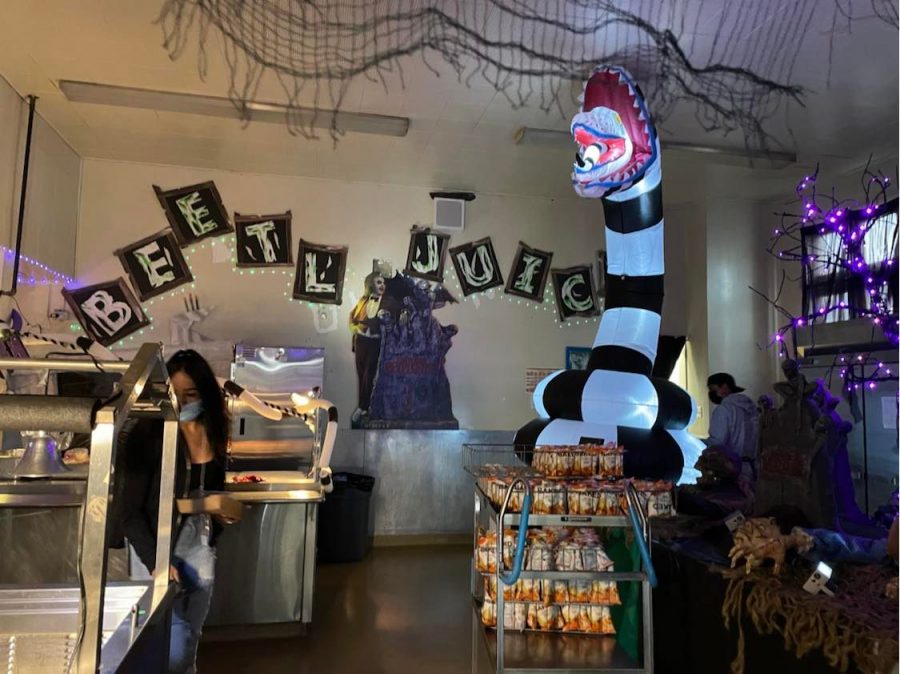 The Beetlejuice display is a highlight of this years Halloween lunch line.