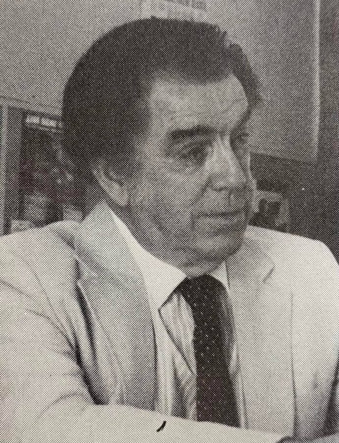 Eugene LaPlante was a world-renowned art teacher at CHS from 1961-1989. Here he is in 1987.