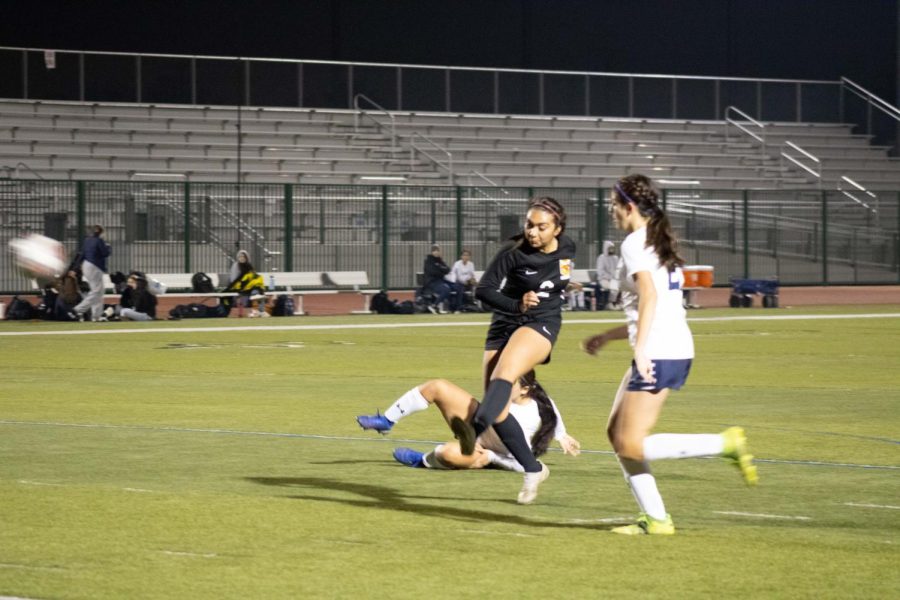 Laura Yanez takes a shot on goal during the second half against Summit High.