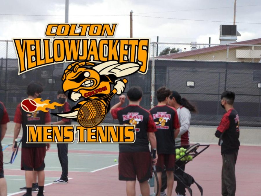 The mens tennis team is growing. This photo is from the canceled match against Indian Wells on Feb. 22.