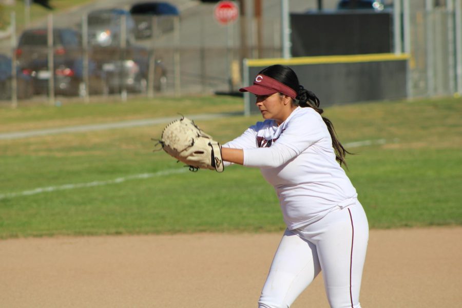 Zerena Acevedo only gave up four hits in four innings in the Yellowjackets 13-3 victory over the Eisenhower Eagles.
