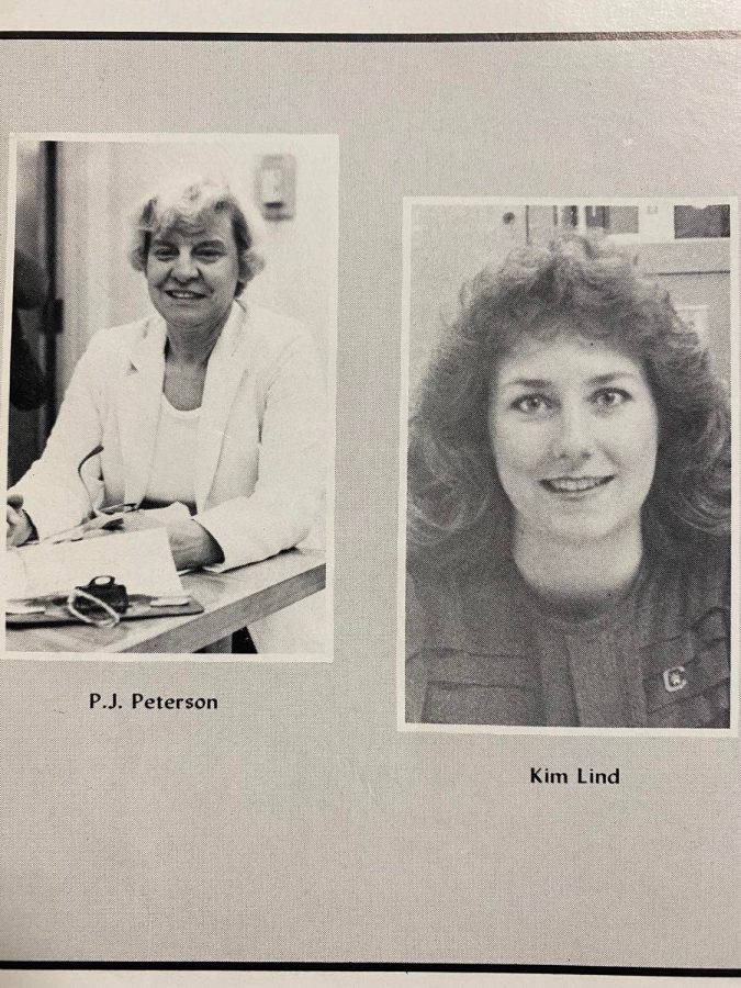 Health Care workers P.J. Peterson and Kim Lind supported CHS students during the mid-80s.