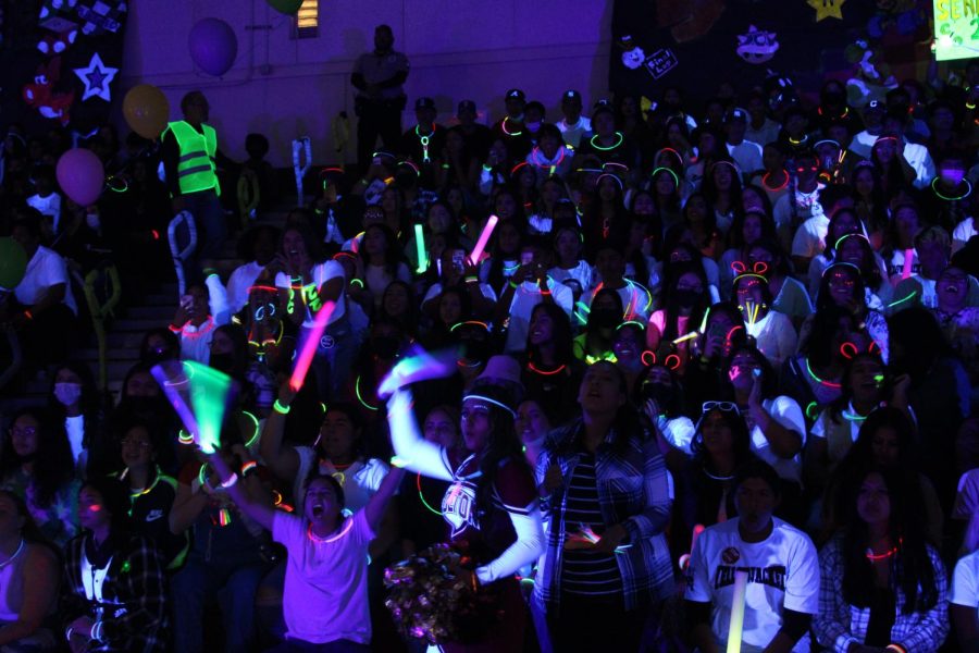 The spring pep rally brought out school spirit as it embraced a glow-in-the-dark theme.