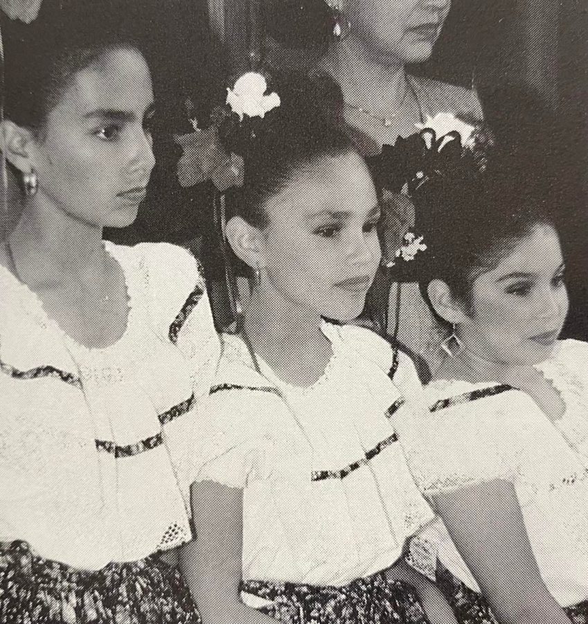 A+group+of+young+Folklorico+dancers+performed+in+the+Whitmer+Auditorium+for+students+in+celebration+of+Cinco+de+Mayo+in+1997.