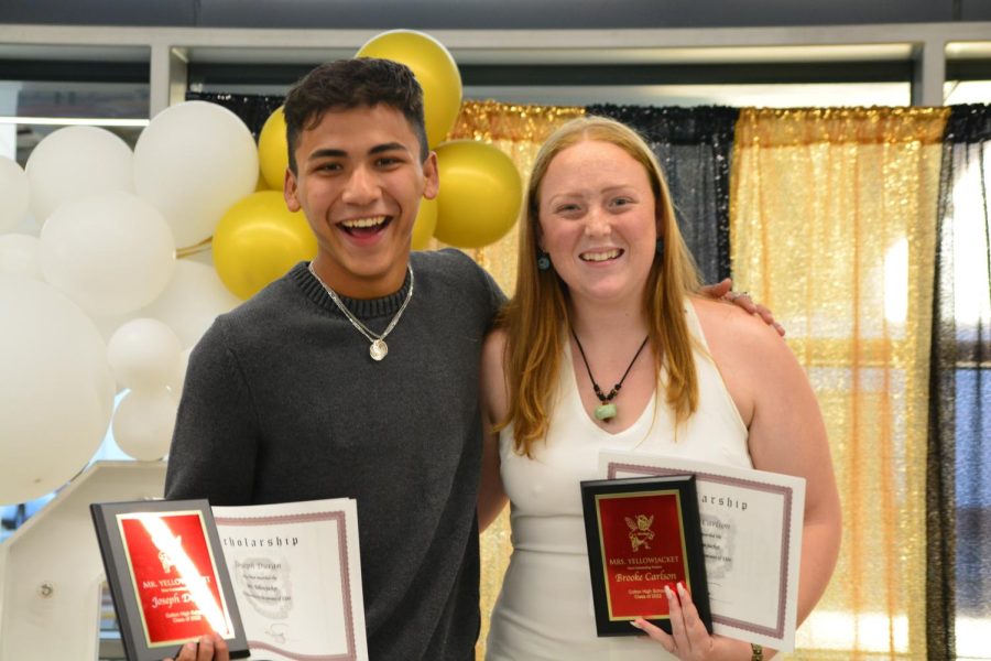 Joseph Duran and Brooke Carlson, Mr. and Ms. Yellowjacket for 2022!