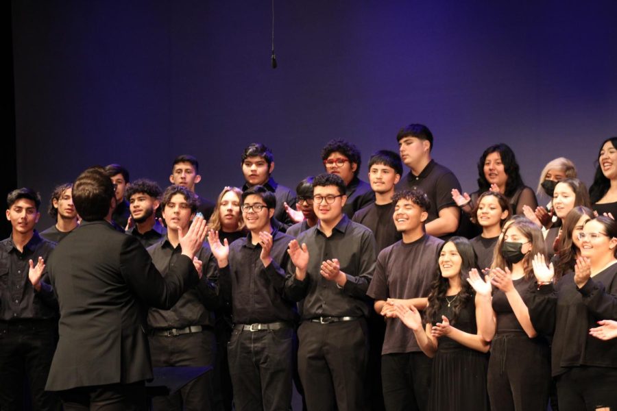 Colton Highs Choir performs Seasons of Love from the Broadway musical Rent at the Grand Terrace Highs Spring Concert.