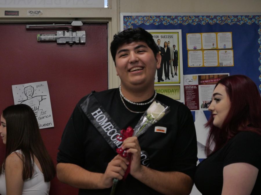 Vincent De Anda is overjoyed by his selection to the Homecoming Court.