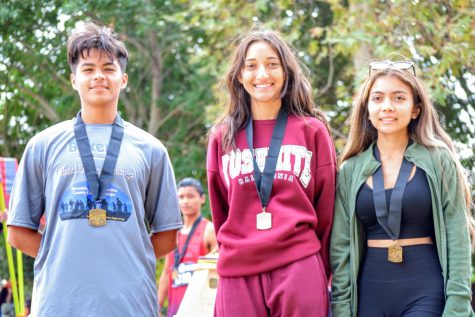 Daniel Montes, Diana Vera, and Brianna Jimenez earned medals at the 2022 Fleet Feet Inland Empire Challenge, held in Ontario at Cucamonga-Guasti Park on Oct. 15.