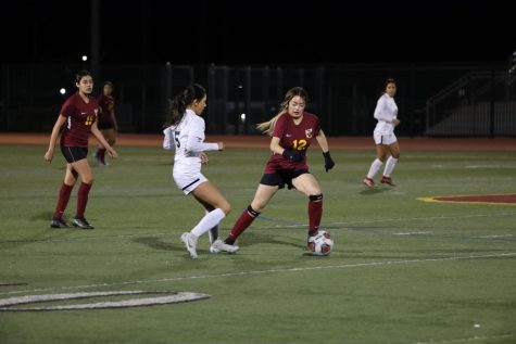 Alyssa Ramirez makes her move towards the goal in Coltons 1-0 victory over Kaiser on Jan. 27.