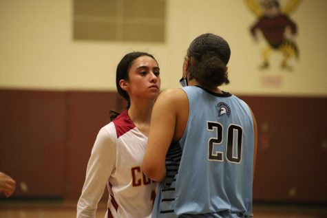Madison Prieto doesnt back down against Spartan forward Jaylen Russell. 