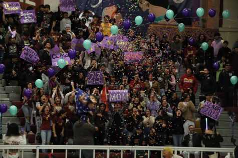CHS seniors erupt with their class chant at the end of the first pep rally on Feb. 17.