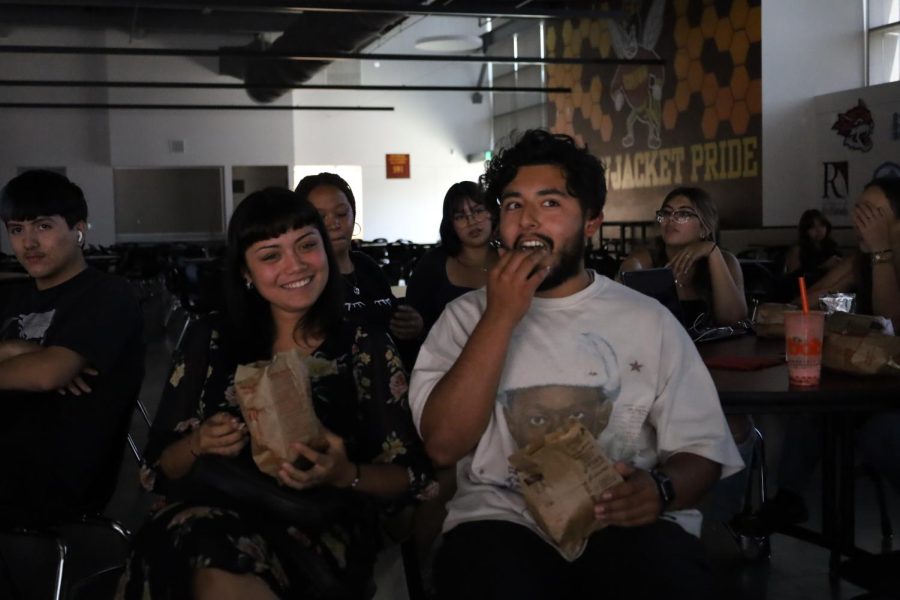 Nathaniel Martinez and Allison Favela were enraptured by their classmates movies. Martinez entered both a stop motion animated short and a music video into the festival.