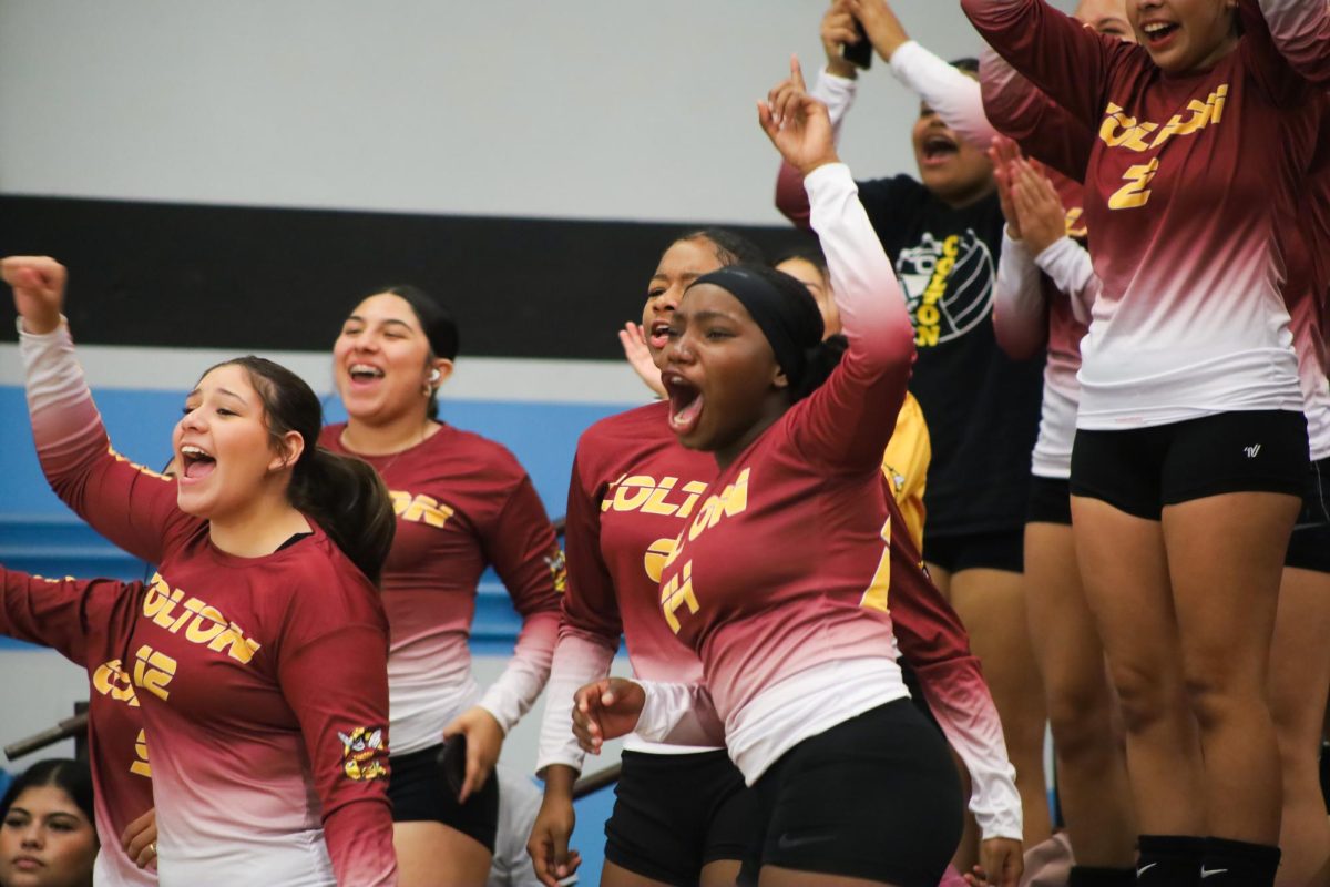 As JV defeated San Gorgonio on Aug. 17, the varsity squad provided support loud enough to fill the gymnasium. Varsity went on to defeat San G in straight sets, 3-0.