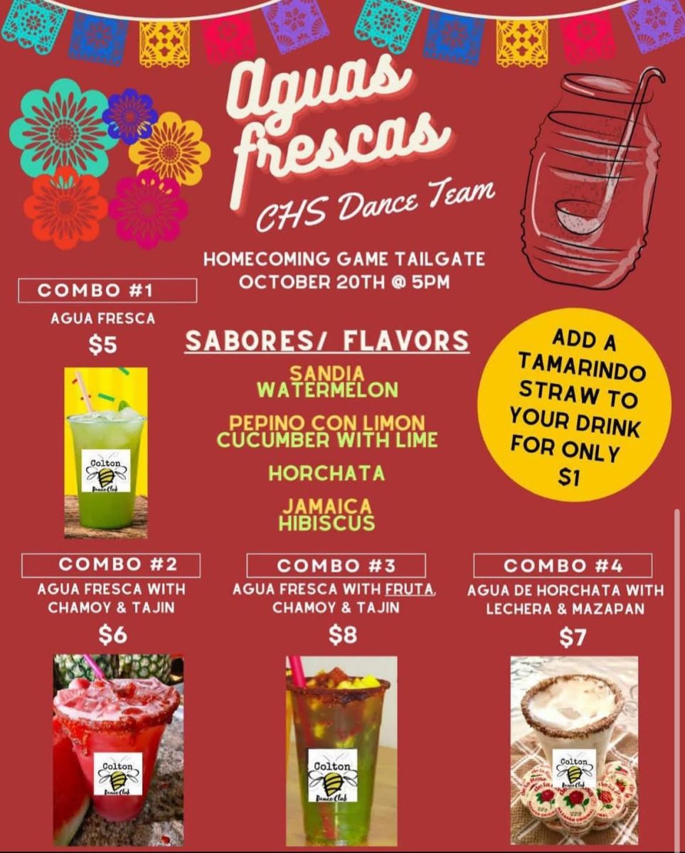 The CHS Dance Team will be selling aguas frescas at this Fridays game, on Oct. 20th. 