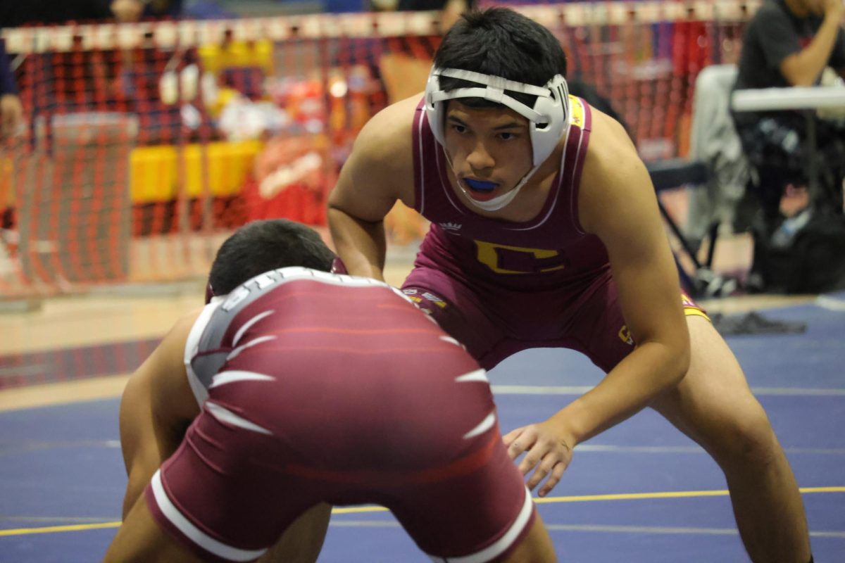 Joel Benitez sizes up his opponent from Fontana before making him submit.