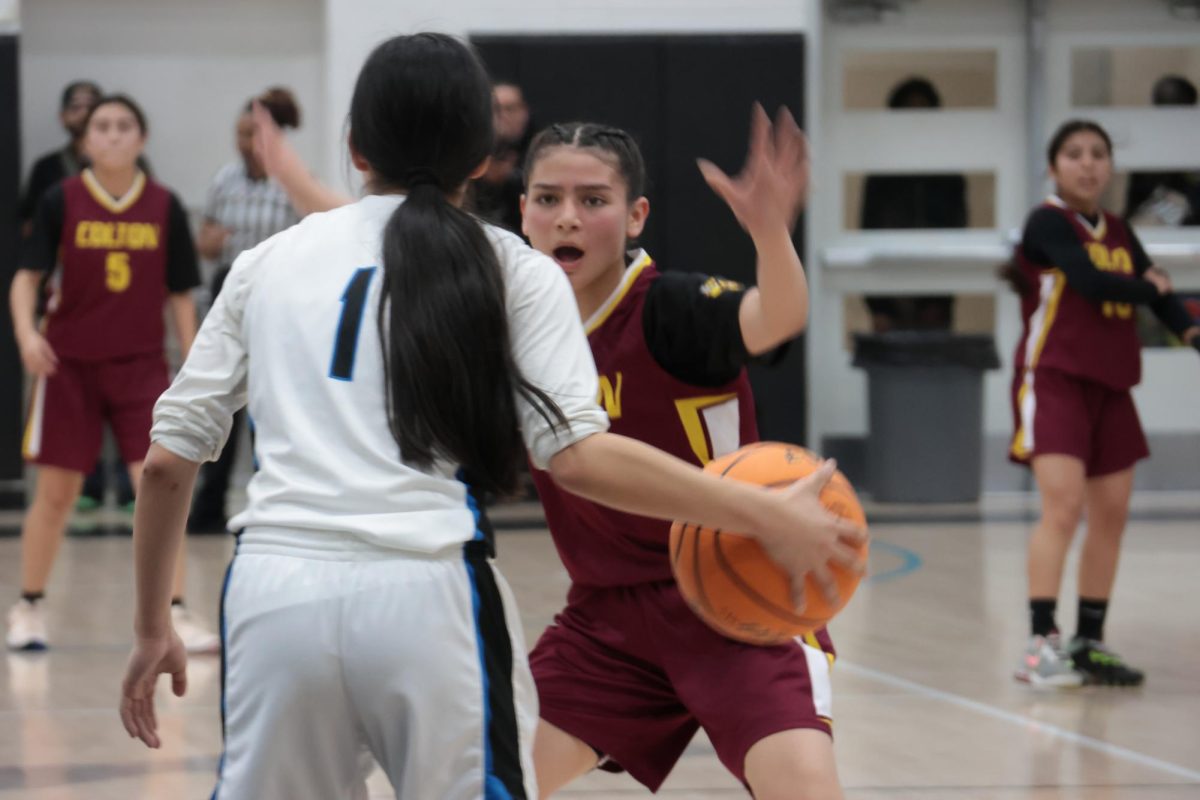 Olivia Torres, for the second straight game, guarded the opponents best ball handler, and she was more than up for the task, frustrating GTs Jayleen Barajas all game.