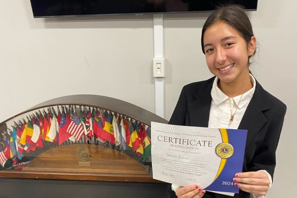 Genesis Rodela wins the 2024 local chapter Lions Club speech competition. She will move on to compete against more competition in the Zone stage.