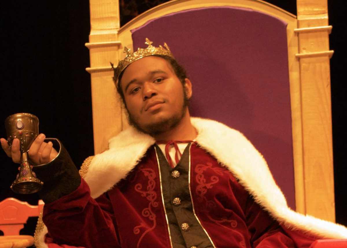Noah Toro takes his place on the throne as he plays King Alfred in the Drama Clubs new original play, The Kings Rebellion. 
