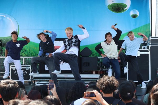 Boy band Full Circle performed for Colton students at the first ever Feel Good Fest, sponsored by Hollister.