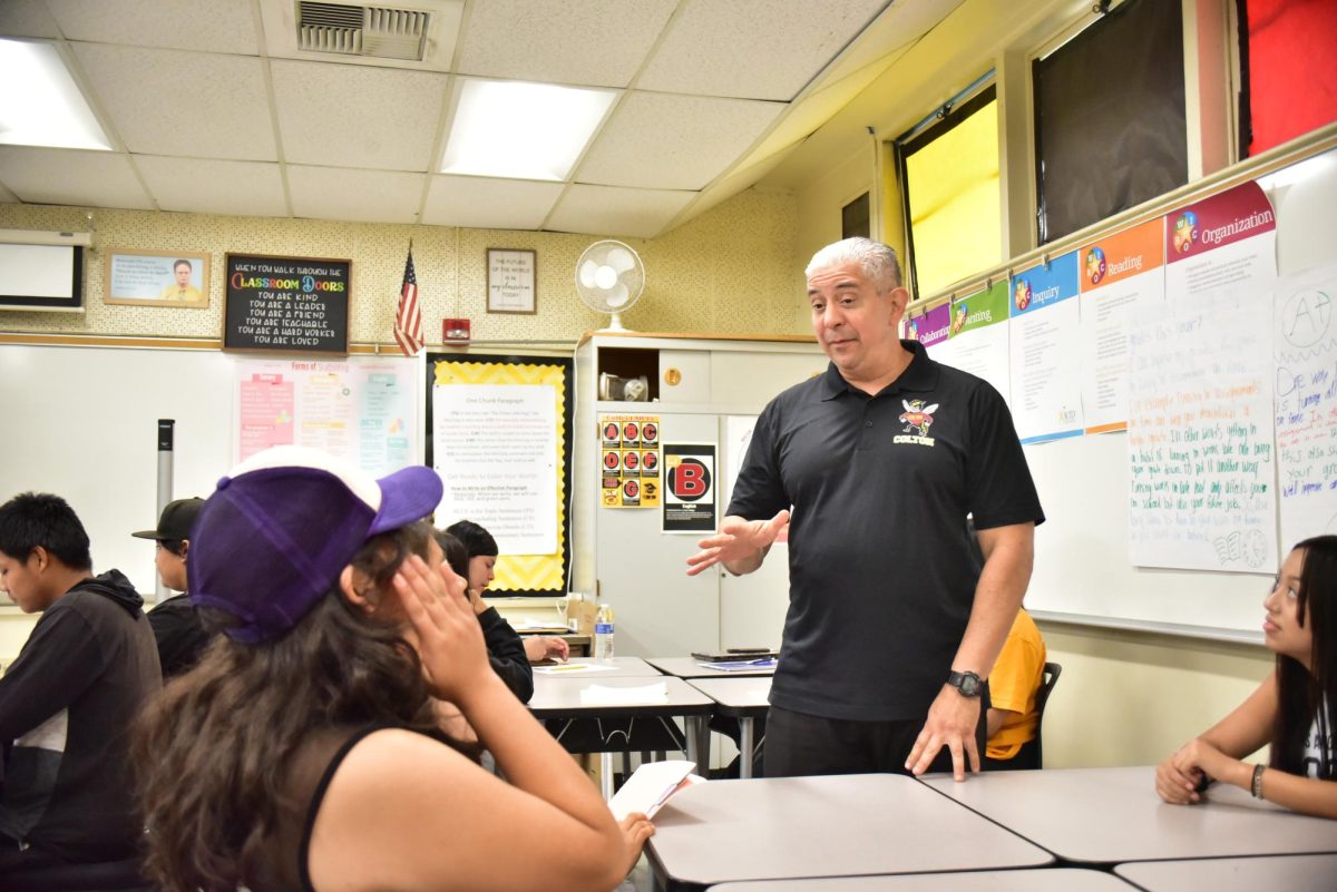 CHS English teacher Ricardo Ruiz inspires students every day during his class.