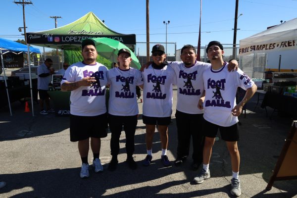 Colton High's Kickball team poses for a picture before participating in their game