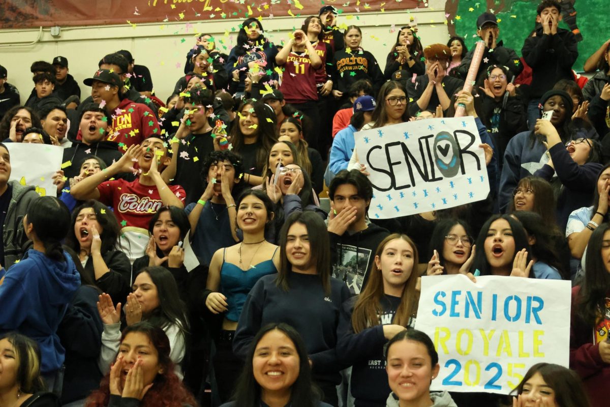 Colton Highs Seniors chant for their class of 2025!