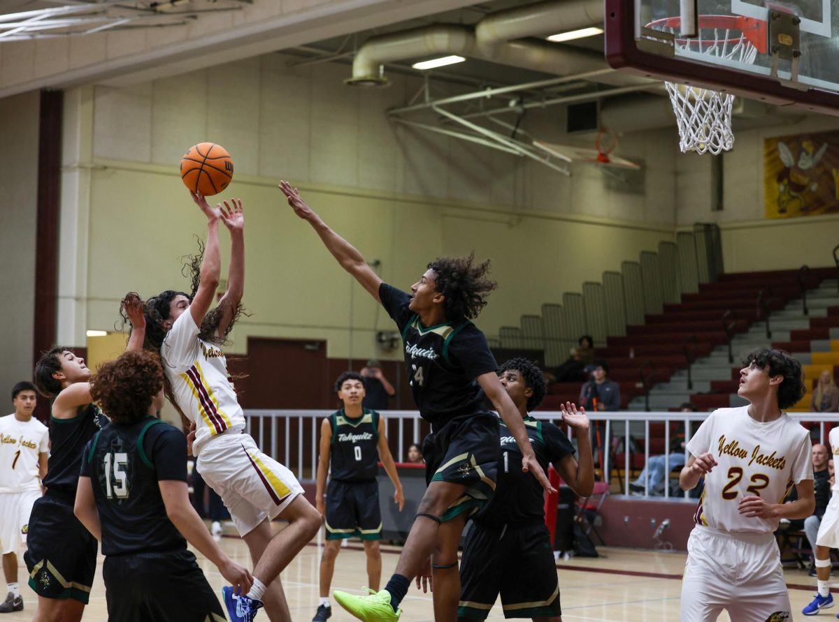 Andres Elenes goes up for a shot against Tahquitz.