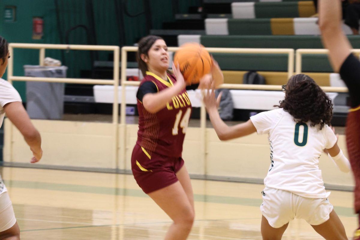 Naomi Ontiveros goes up for a jumper against Eisenhower on Dec. 11.