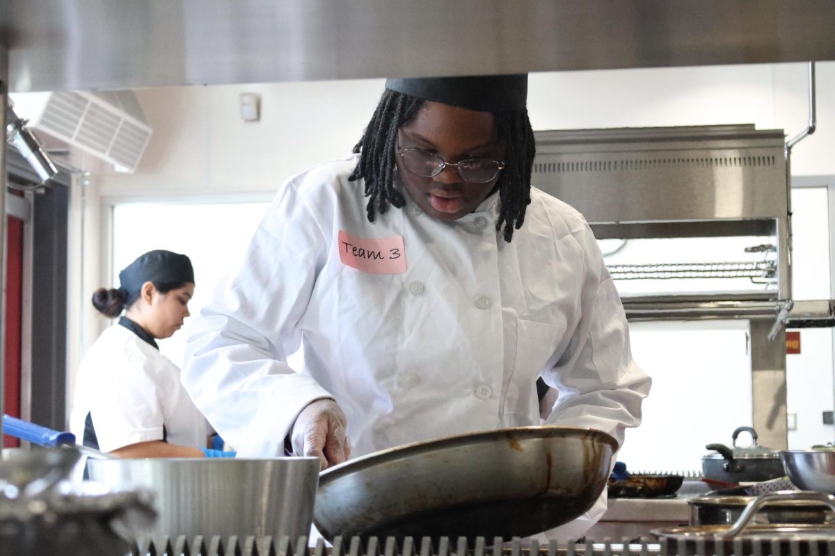 Nevaeh Johnson works her magic in the kitchen.