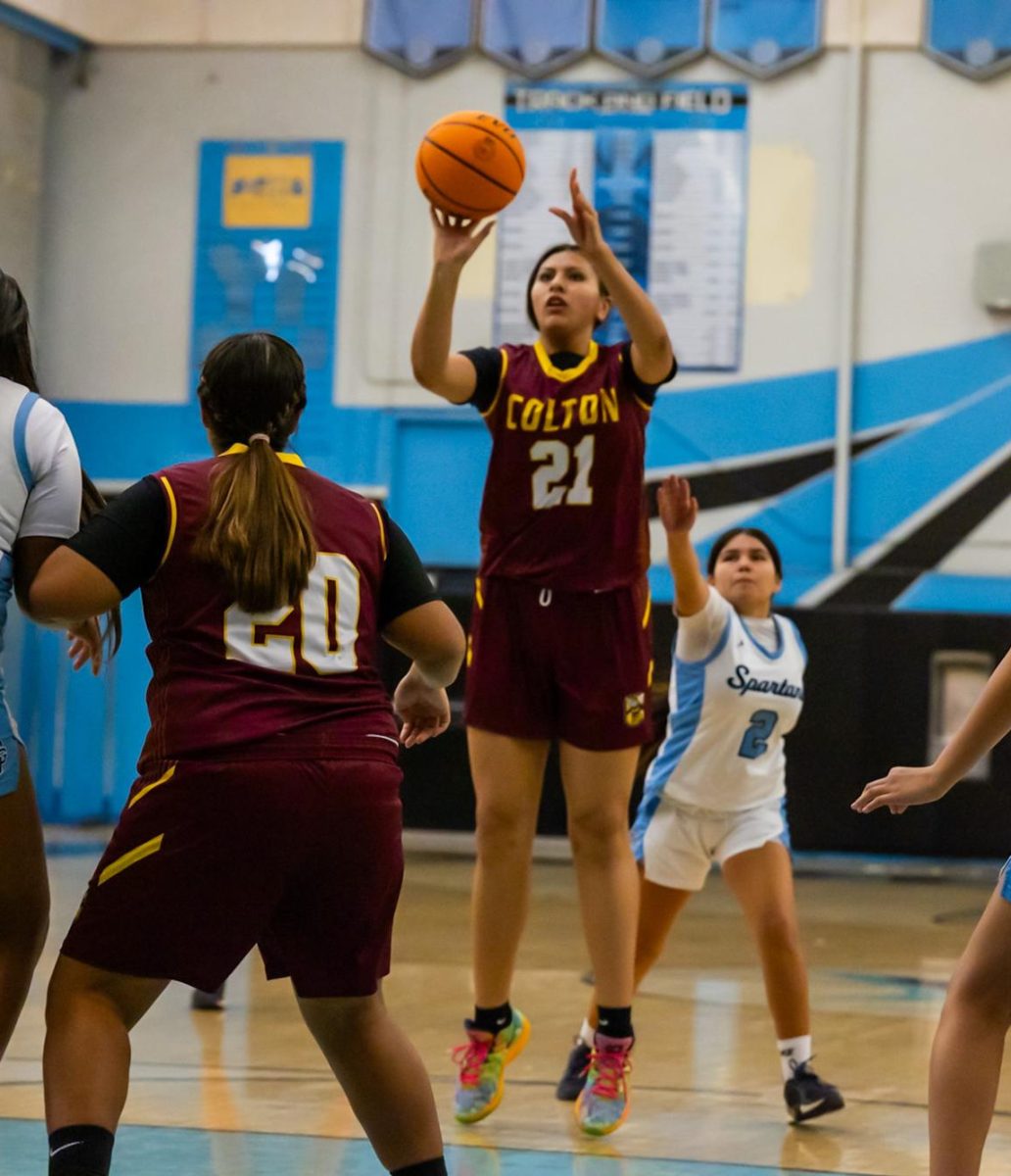 Guerrero shows off her skills on the basketball court against San Gorgonio.